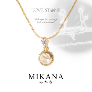 Mikana Valentines LoveStone 18k Gold Plated Projector Pendant Necklace ...