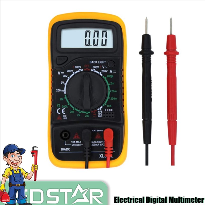 Lcd Digital Multimeter Measure Up Xl830l Voltmeter Ammeter 