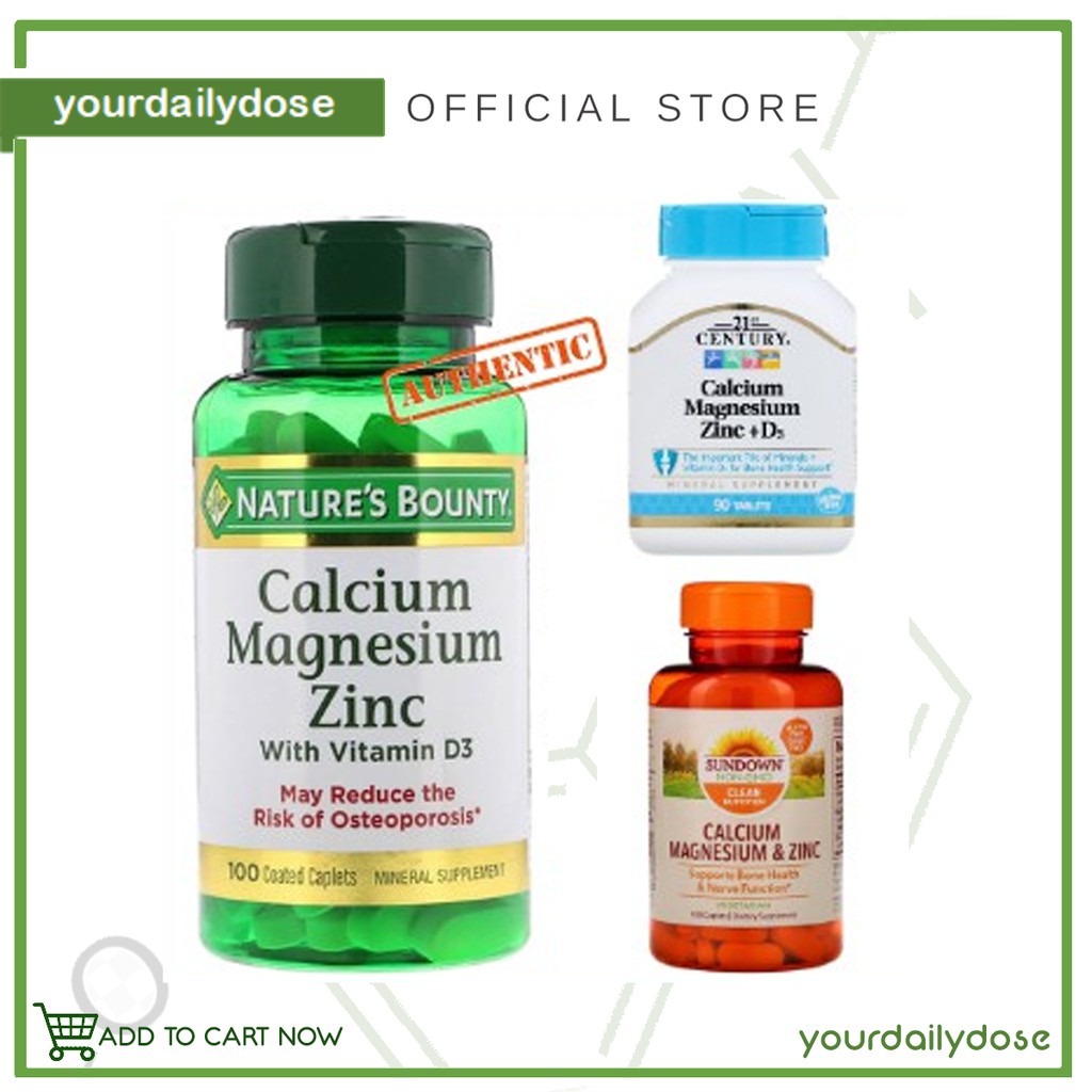 21st Century / Natures Bounty / Sundown Calcium Magnesium Zinc + D3