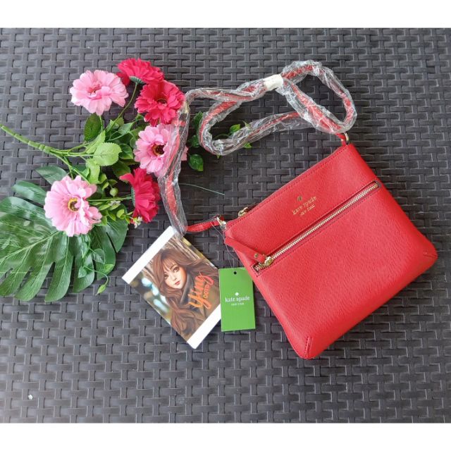 ON SALE: Kate Spade New York Leather Sling Bag Red | Shopee Philippines