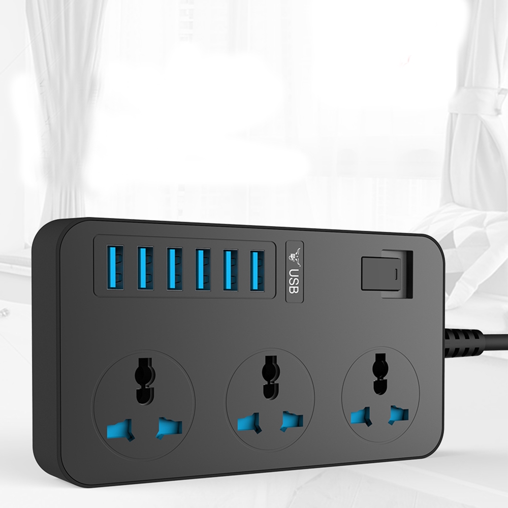 Power Strip Smart 6 USB Socket Adapter Surge Protector 3 ...