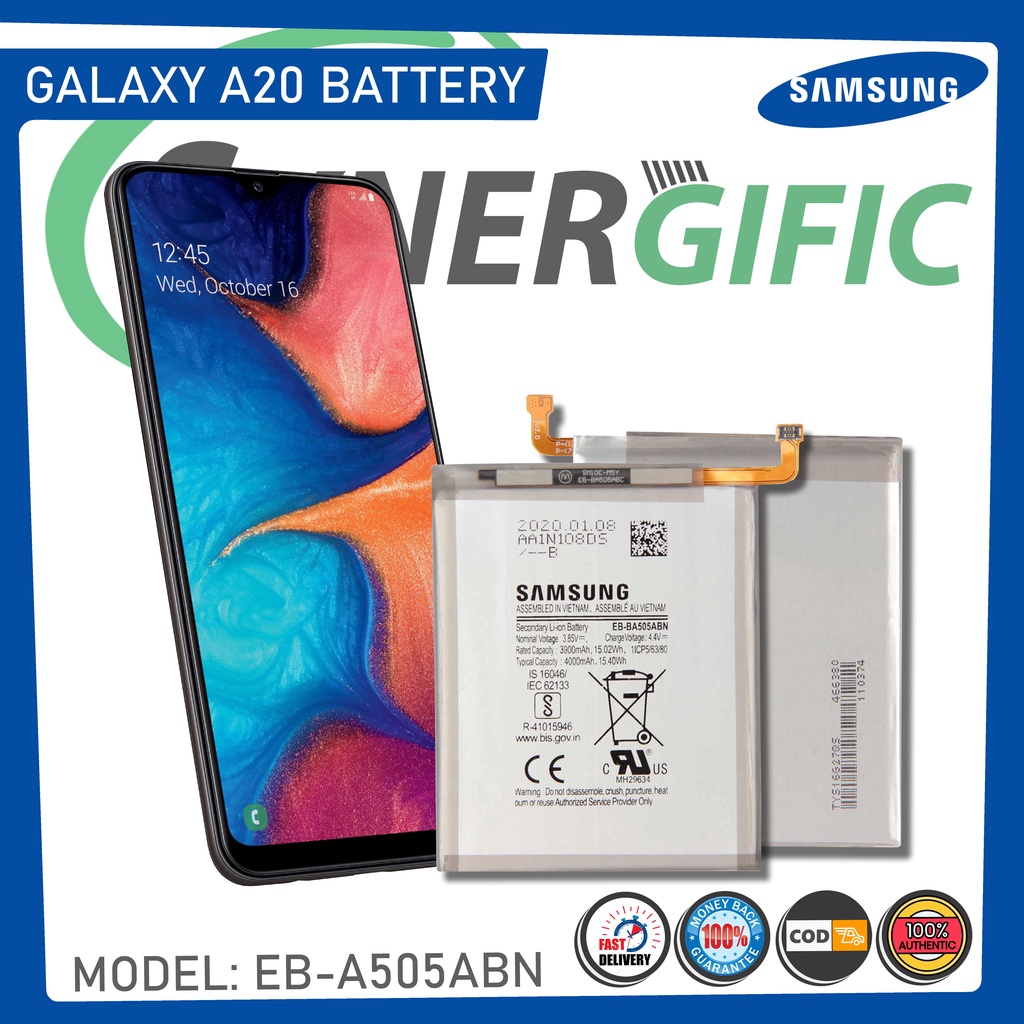 Original Samsung Galaxy A20 Battery SMA205FN Model EBBA505ABU