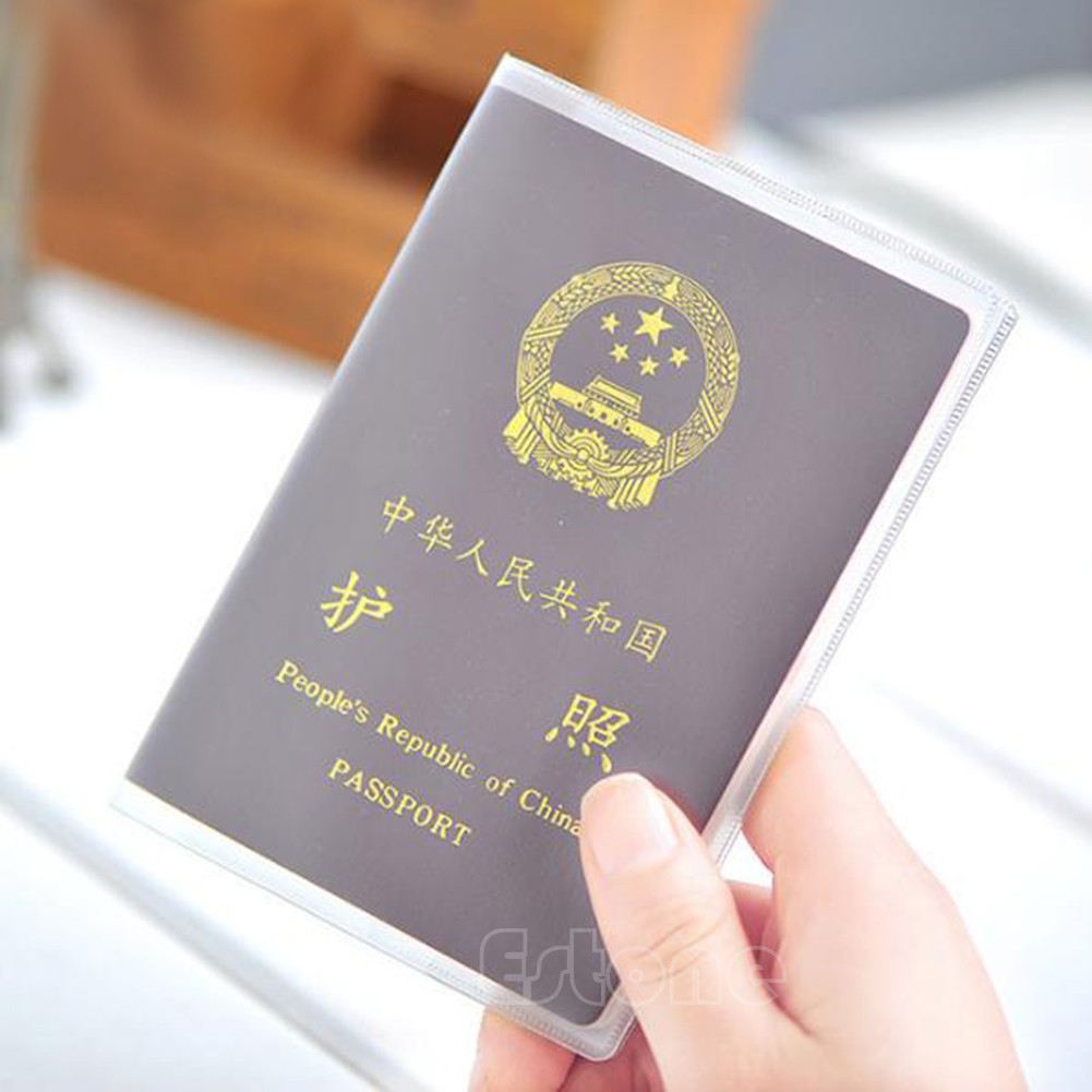 3Pcs Clear Transparent Passport Cover Holder Case Organizer ID Card Protector 