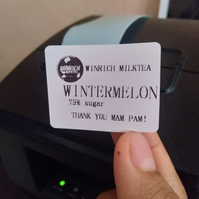 milk tea label printer