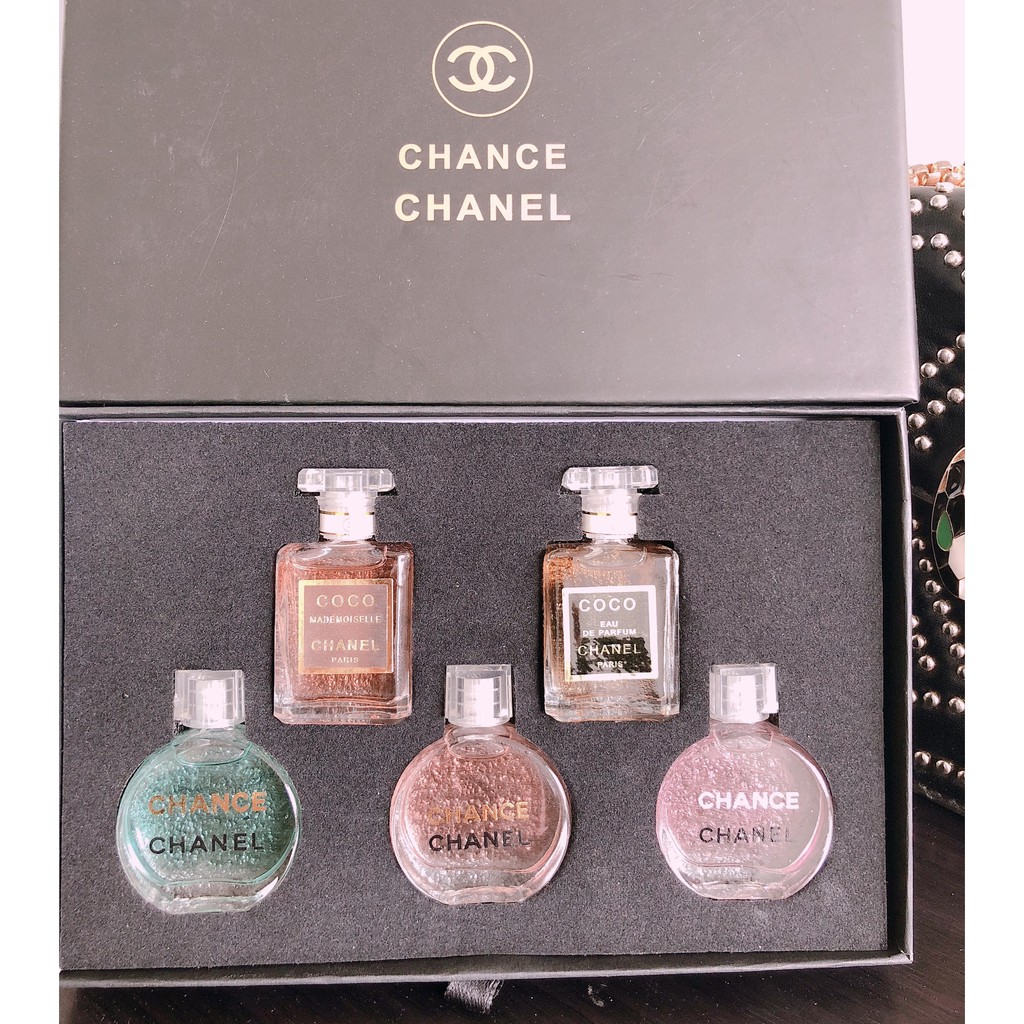 Chanel five-piece perfume kit! CHANEL Chanel perfume sample 5-piece suit  sample gift box set, | Shopee Philippines