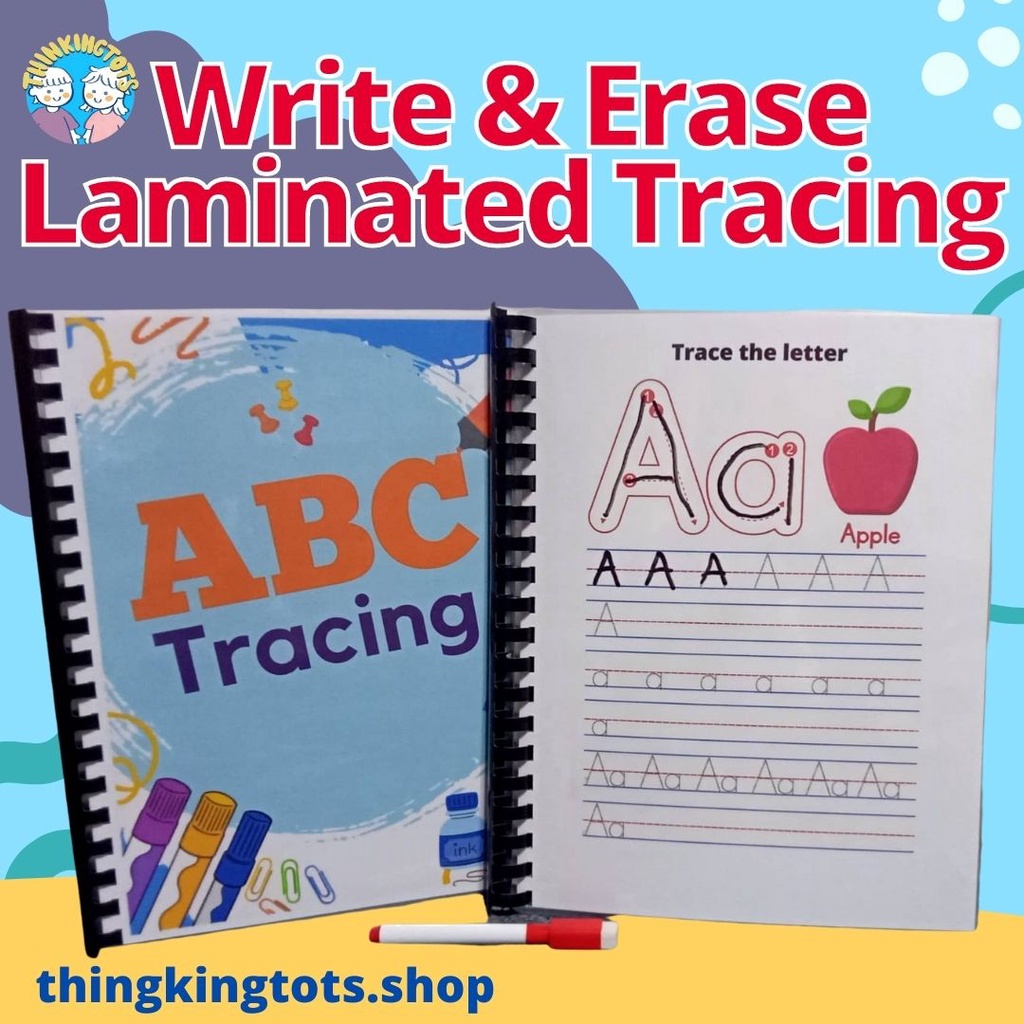 Alphabet Laminated Tracing Letter tracing Abc Tracing Write and Erase