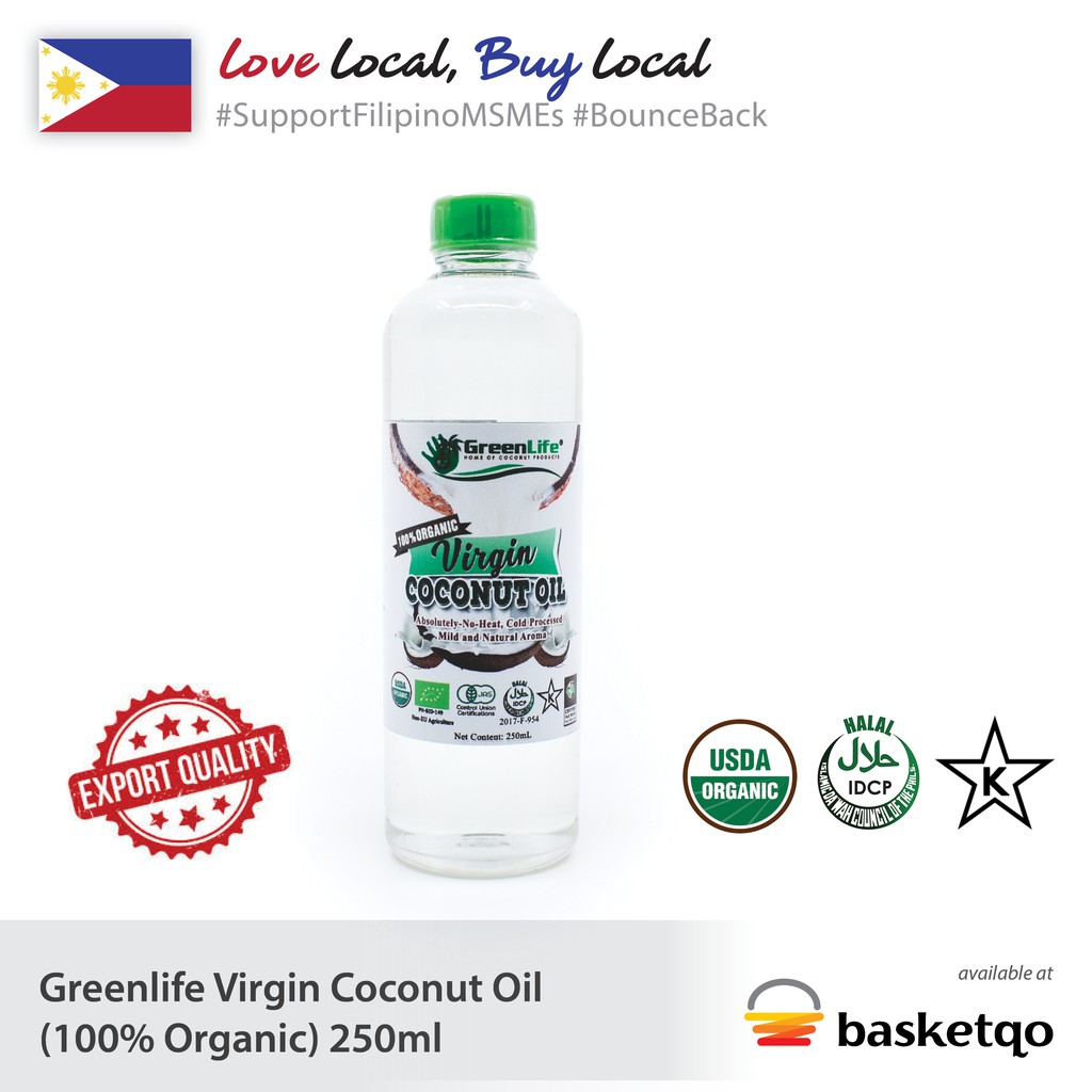 GreenLife 100 Organic Virgin Coconut Oil, 250ml Shopee Philippines