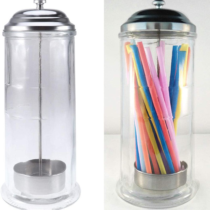 Straw Dispenser Holder Drinking Straw Holder Glass Straw Holder for