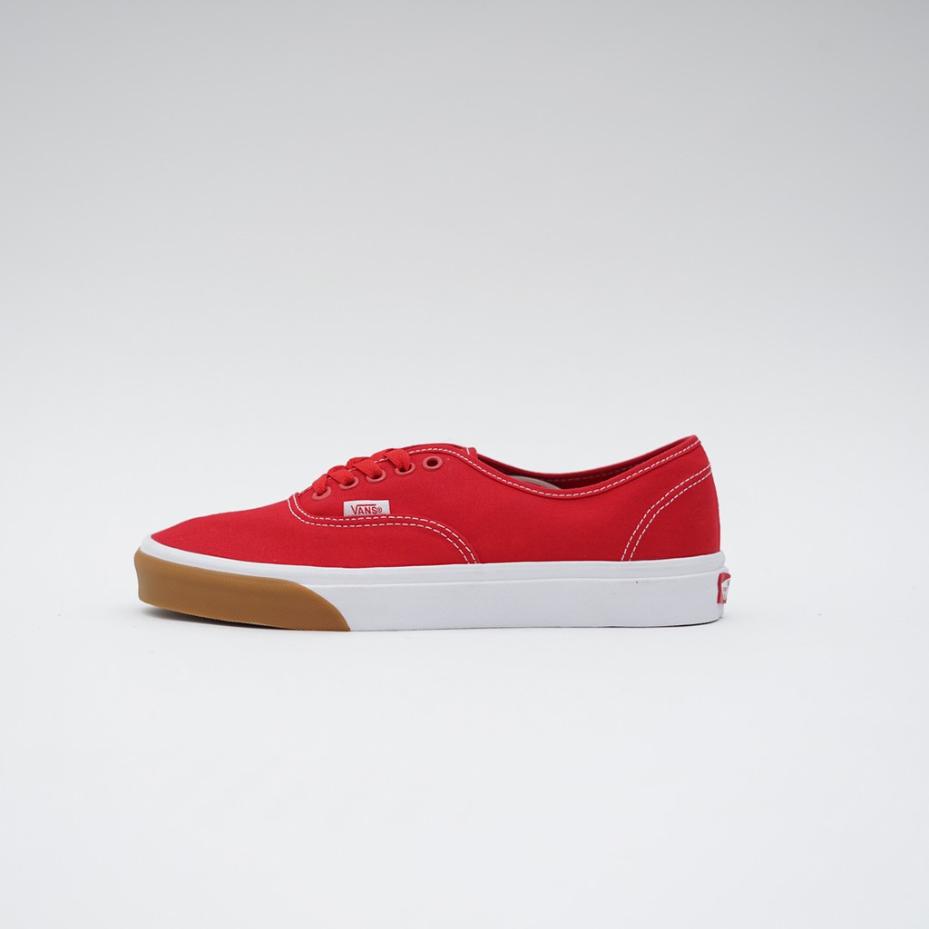 vans authentic gum bumper red