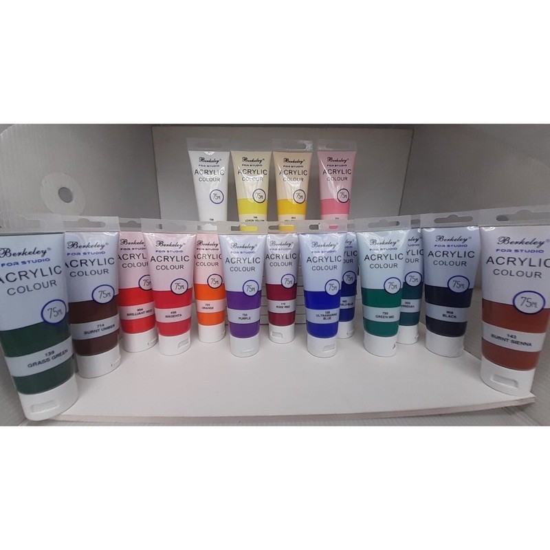 Berkeley 75ml Acrylic Color Paint tube Shopee Philippines