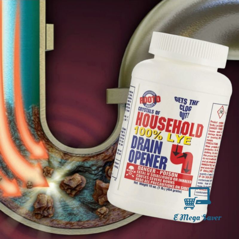 Rooto Household 100 LYE Drain Opener 454g (16oz) Shopee Philippines