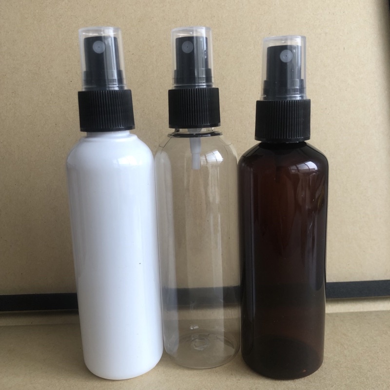 100ml Black Mist Spray With White, Brown, And Clear Bottle 