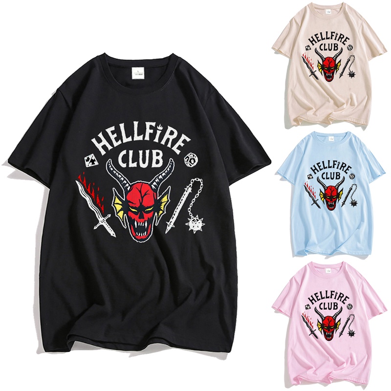 Stranger Things Hellfire Club Shirts Men Women Aesthetic Graphic Tshirt ...