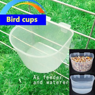 10 Pcs Plastic Bird Feeders Cup Pigeons water bowl feeding supplies Drinking Cup