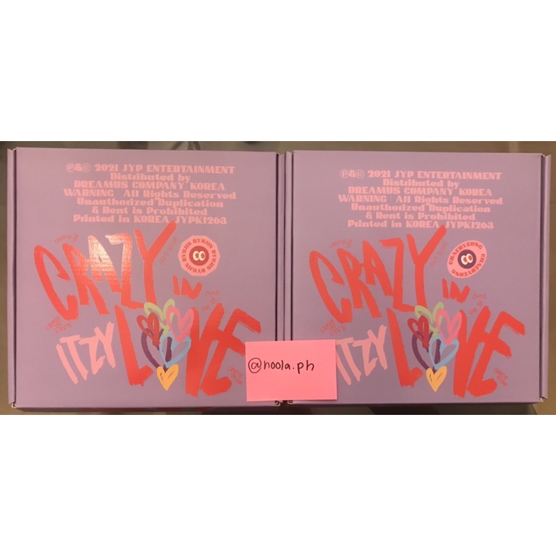 ONHAND UNSEALED ITZY CRAZY IN LOVE ALBUM RYUJIN & CHAERYEONG VERSION W