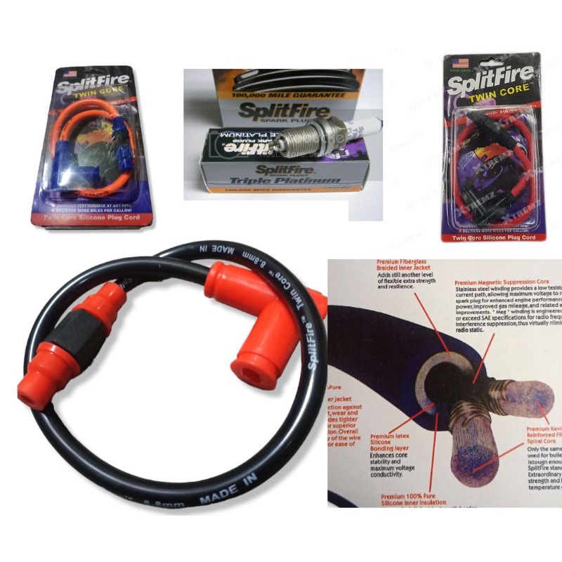 Split Fire Dual Core Spark Plug Upgrade Your Motorcycle Twin core Adds