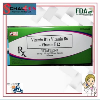 VITAPLEX-B (Vitamin B1 + Vitamin B6 + Vitamin V12) 300mg/100mg/100mcg #1
