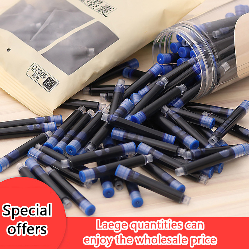 50 PCS Universal Fountain Pen Inner diameter 3.4mm Ink Cartridge