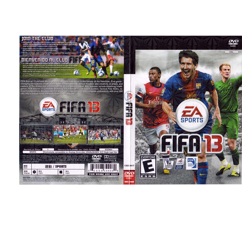 Ps2 Game Collection Fifa 13 Cd Version Shopee Philippines