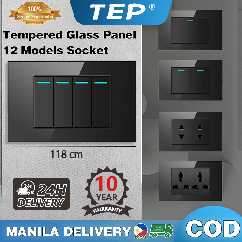 TEP Wall Switch Light Socket / Power Socket Panel Concealed