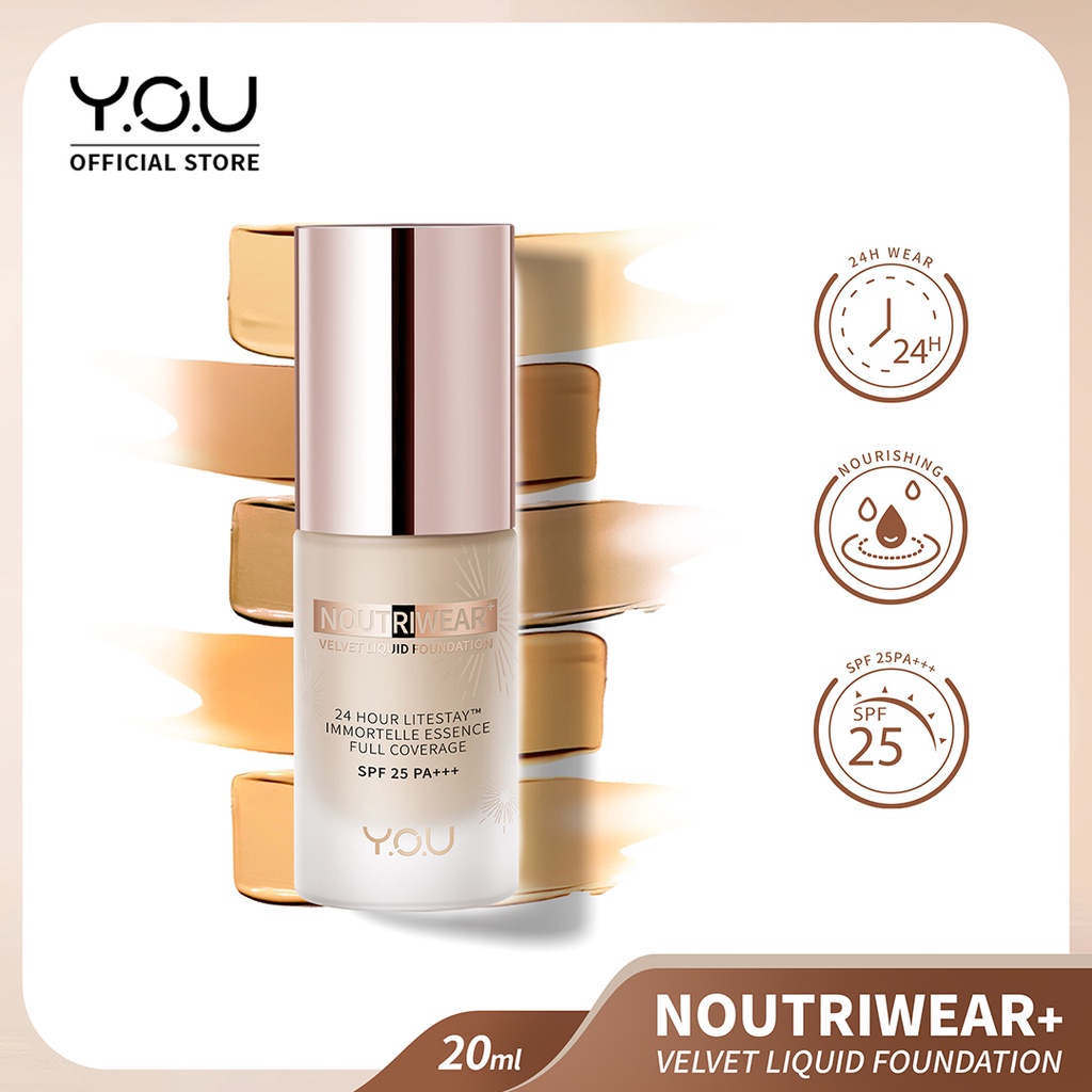 Y.O.U NoutriWear+ Velvet Liquid Foundation Shopee Philippines