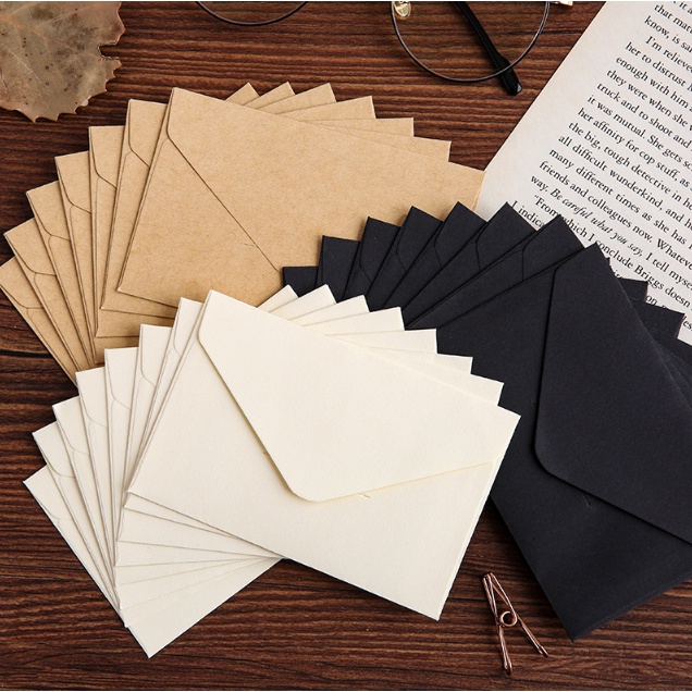 5pcs Mini Kraft Paper Envelope White/Kraft/Black Shopee Philippines