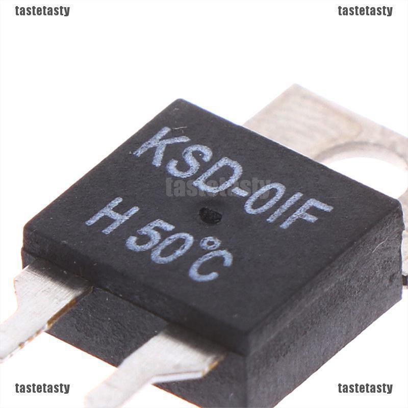 2Pcs  Normally Open Thermal Switch Temperature Sensor Thermostat KSD-01F 50B BB 