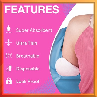 50Pieces Armpit Sweat Pads, Underarm Sweat Stickers Anti-Perspiration Deodorant Shield Pads #5