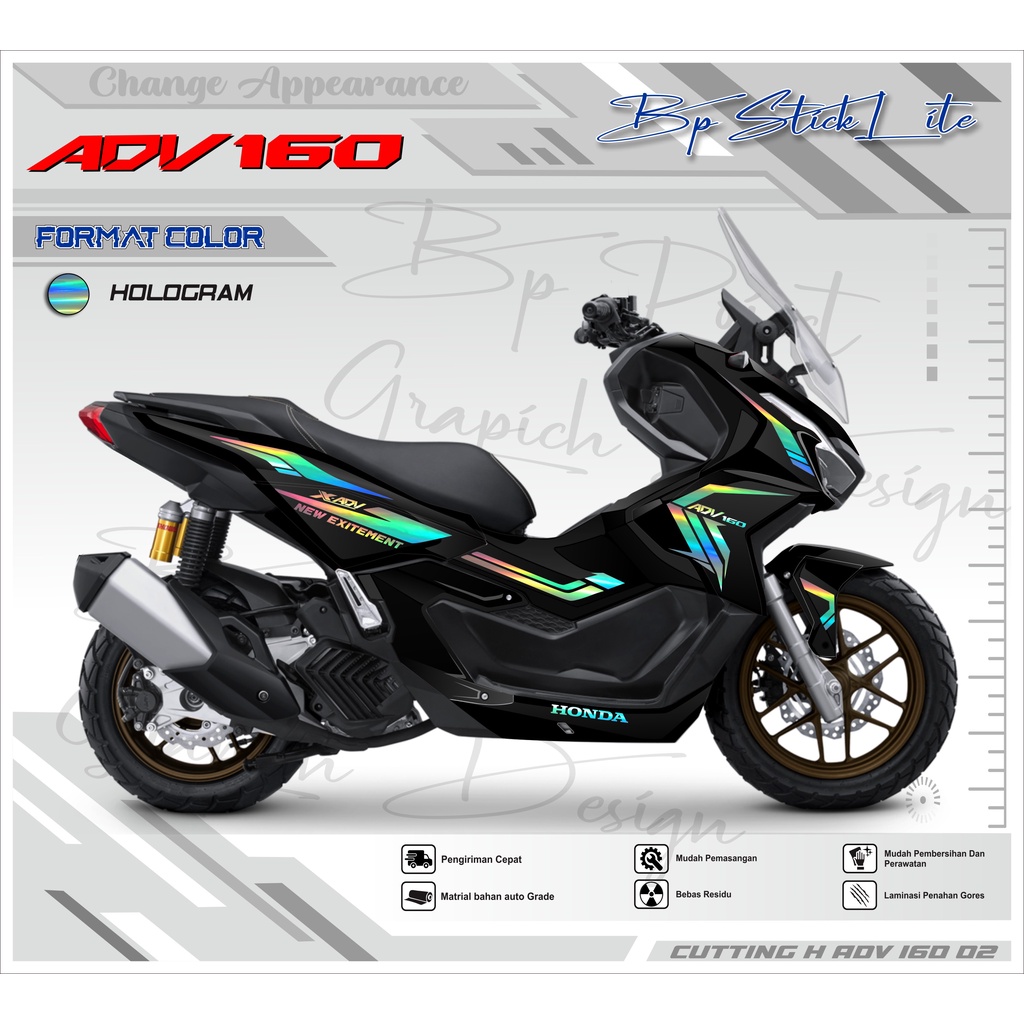 HONDA Adv 160 - Cutter ADV 160 - Cutter STICKER ADV 160 - ADV 160p.002 ...