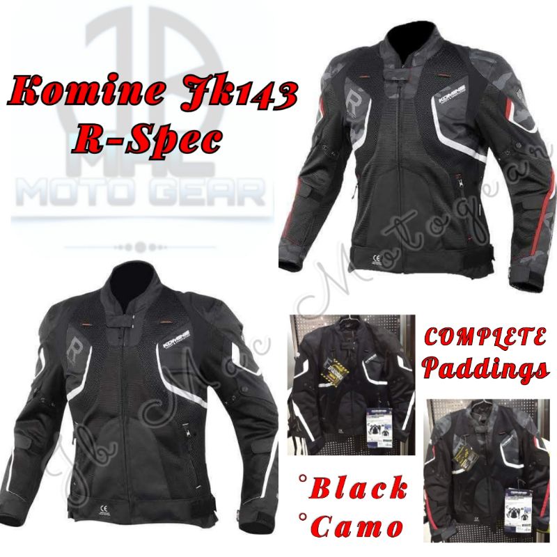 Komine Jk143 R- Spec Riding Jacket (Complete Paddings) | Shopee Philippines