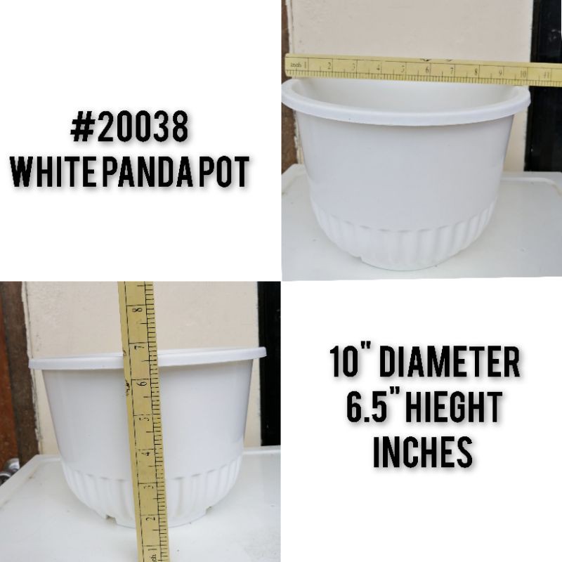 (27th) PANDA POT ROUND POT #20037/38/39 White Round Plastic Flower Pots  Plant Holder | Shopee Philippines