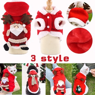 Dog Clothes Christmas Party Jacket Coats Santa Costume Pets Costume Small Dogs Cat Clothing Winter XS-XXL