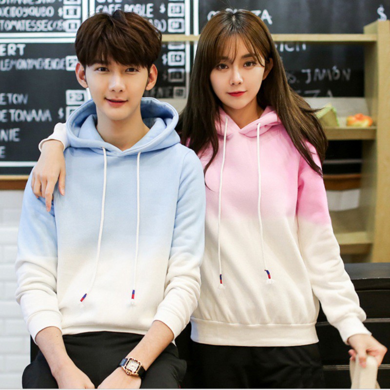 Korean Autumn Winter Hooded Sweatshirts Lovers Couple Tops | Shopee  Philippines