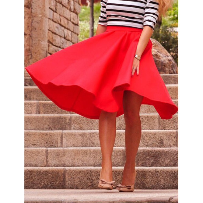 flared skirt trousers