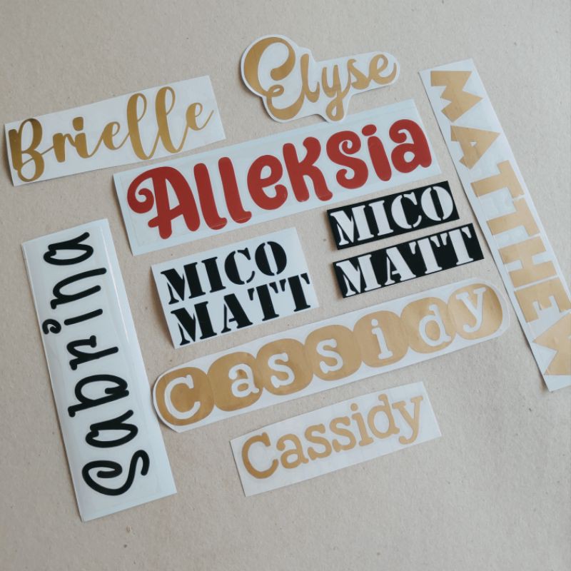 LARGEST & CHEAPEST Name Decal Stickers / Waterproof Vinyl Car Stickers