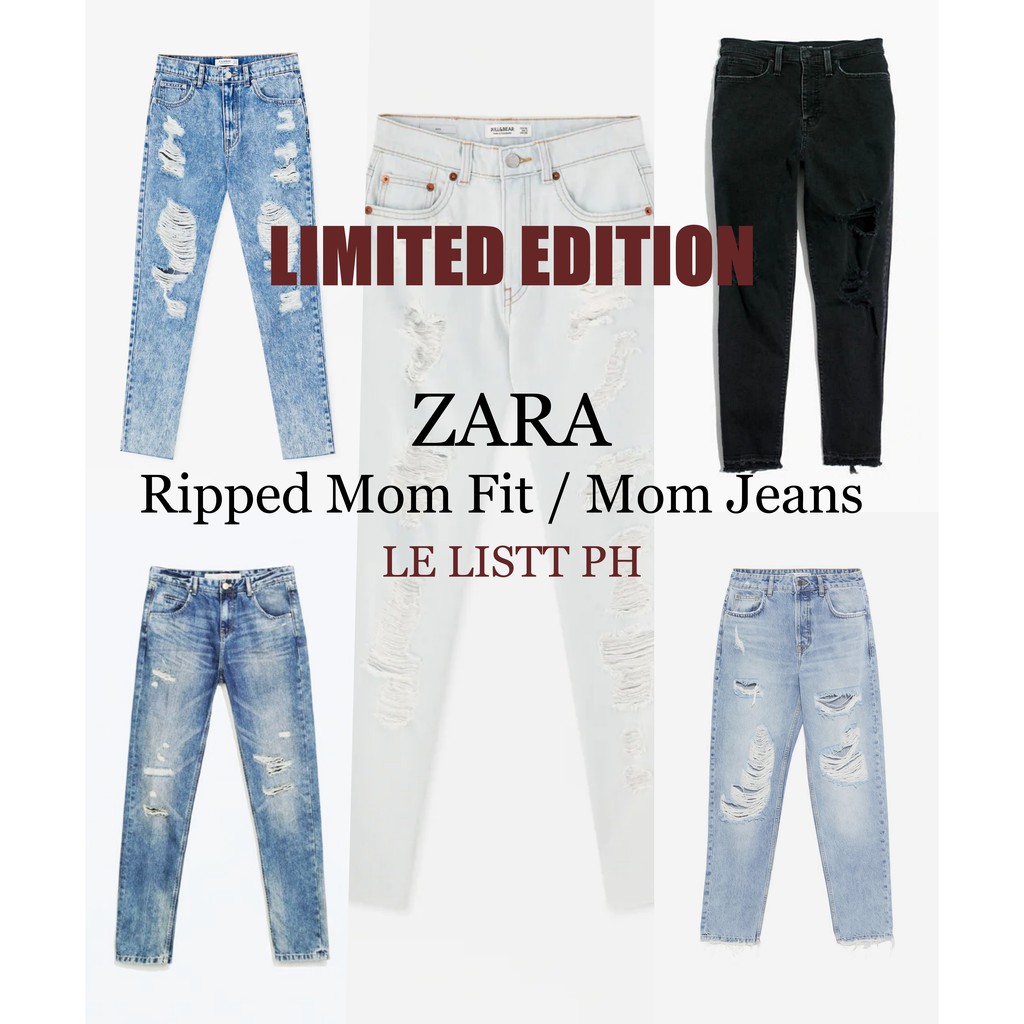 mom jeans high waist zara