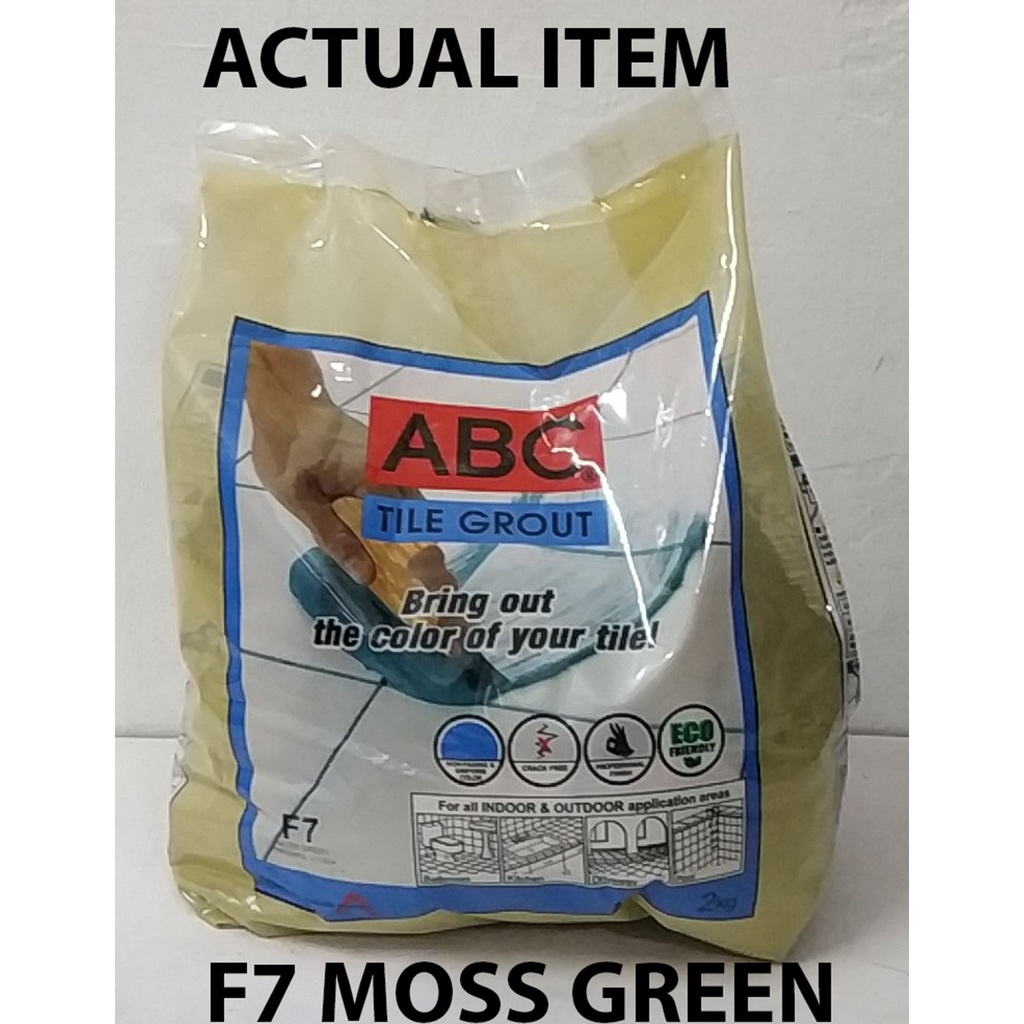 ABC TILE GROUT F7 MOSS GREEN ( 2 KILOS ) | Shopee Philippines