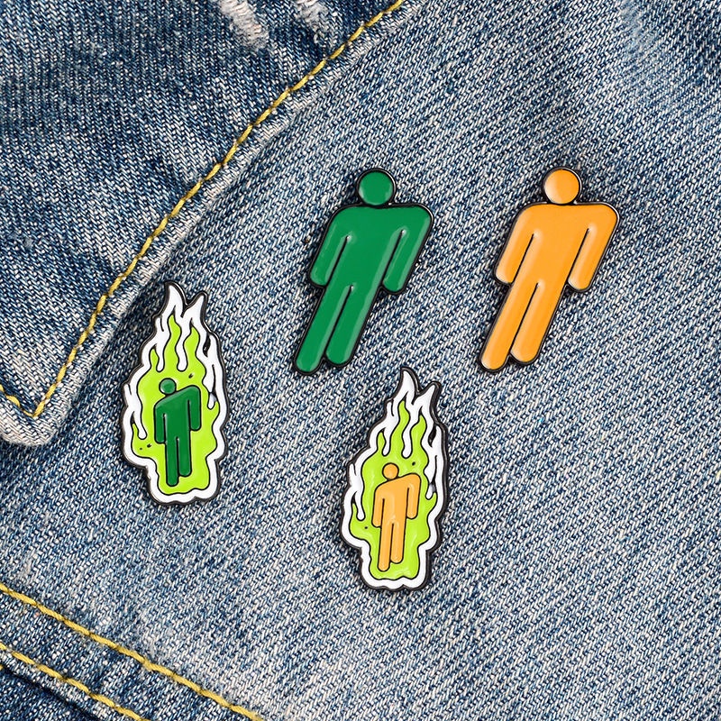 【CHAOS】 ins Hipster Alloy Brooch Creative Cartoon Color Logo Series Badge Clothing Accessories
