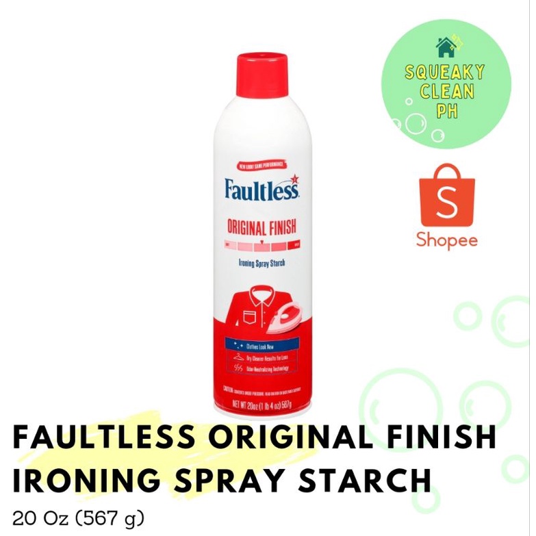 Faultless Original Finish Ironing Spray Starch/Regular Starch(567g) Shopee Philippines