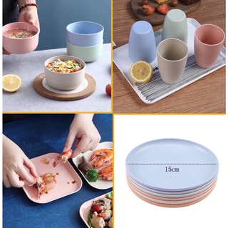 Portable Wheat Straw Travel Cup With Lid Sealed Breakfast Milk Fruit Cup Kitchen Rice Soup Bowl Container 