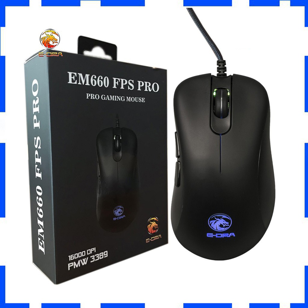E Dra Em660 Pro Fps Gaming Mouse Rgb Led Dpi Custom Software Shopee Philippines