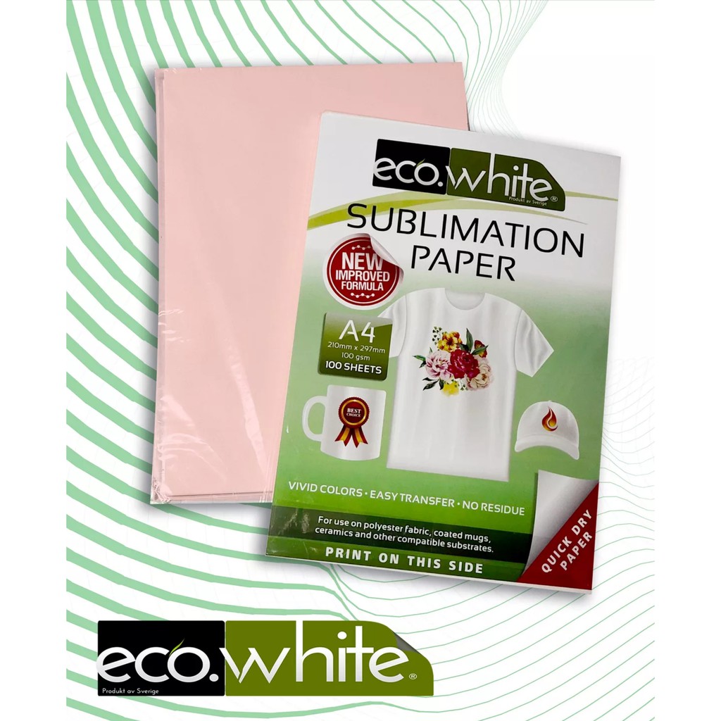 Eco.white Sublimation Paper A4 Quick Dry Shopee Philippines