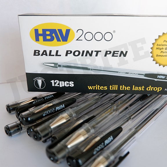 Ballpen HBW 2000 Ball Point Pen 12s black blue red Shopee Philippines