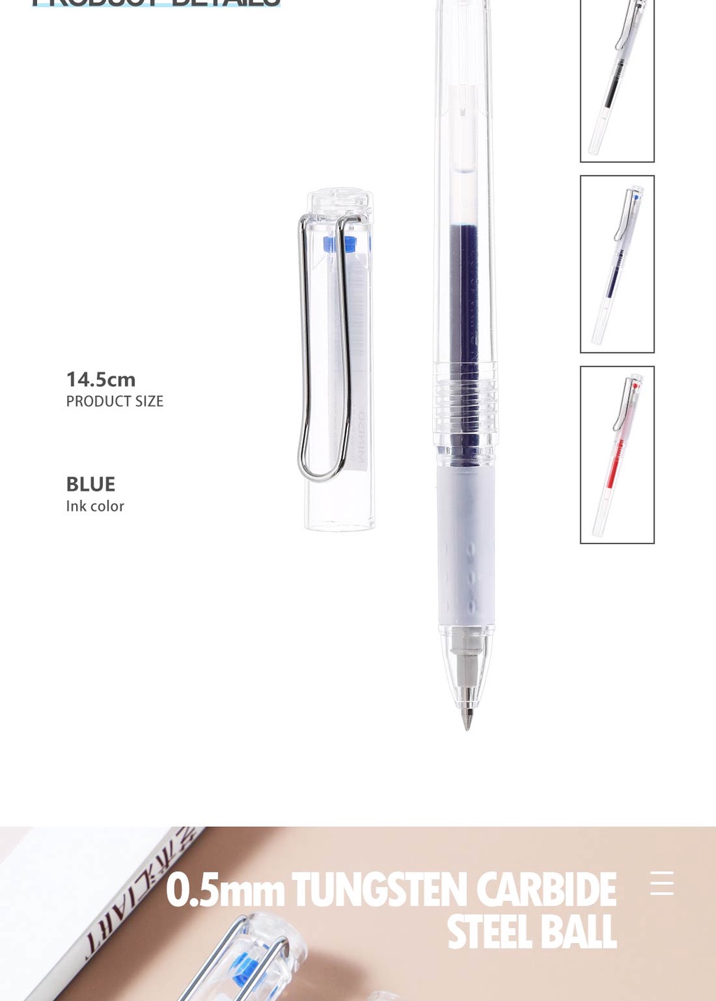 Miniso Gel Ink Pen 0.5Mm Blue Black | Shopee Philippines