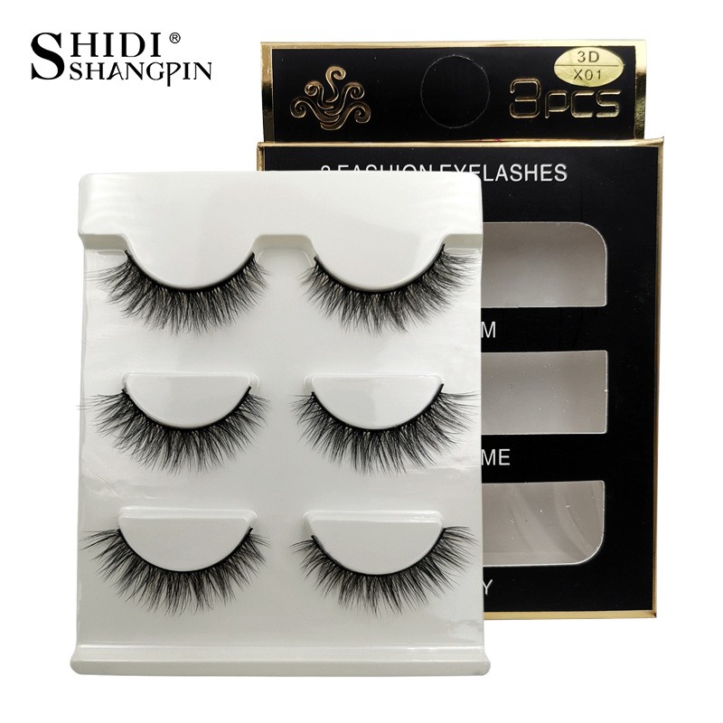 Shidishangpin 3 Pairs False Eyelashes 1 Box Lashes Full Strip Shopee Philippines