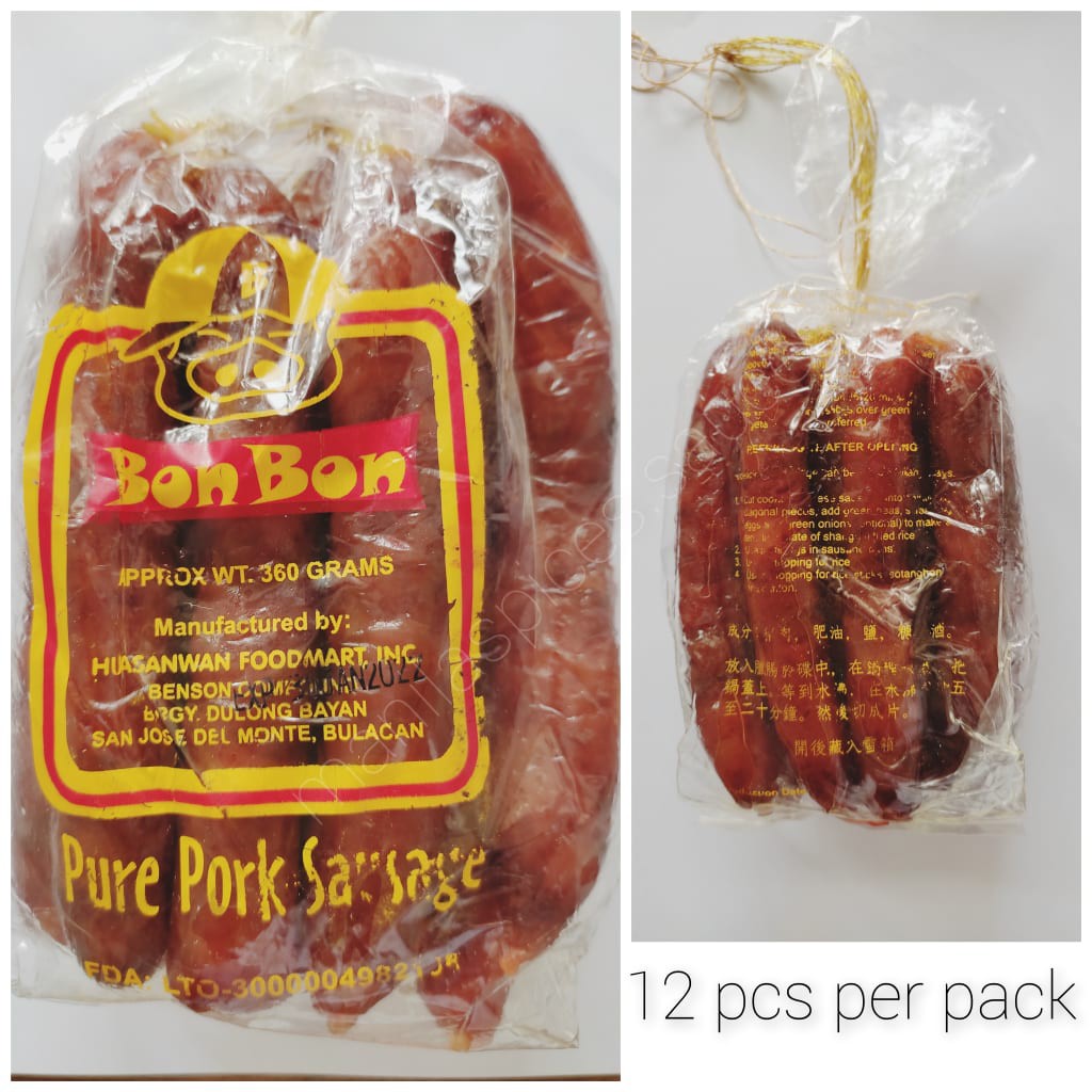 Chinese Pork Sausage 12 pieces Sulit pack Shopee Philippines