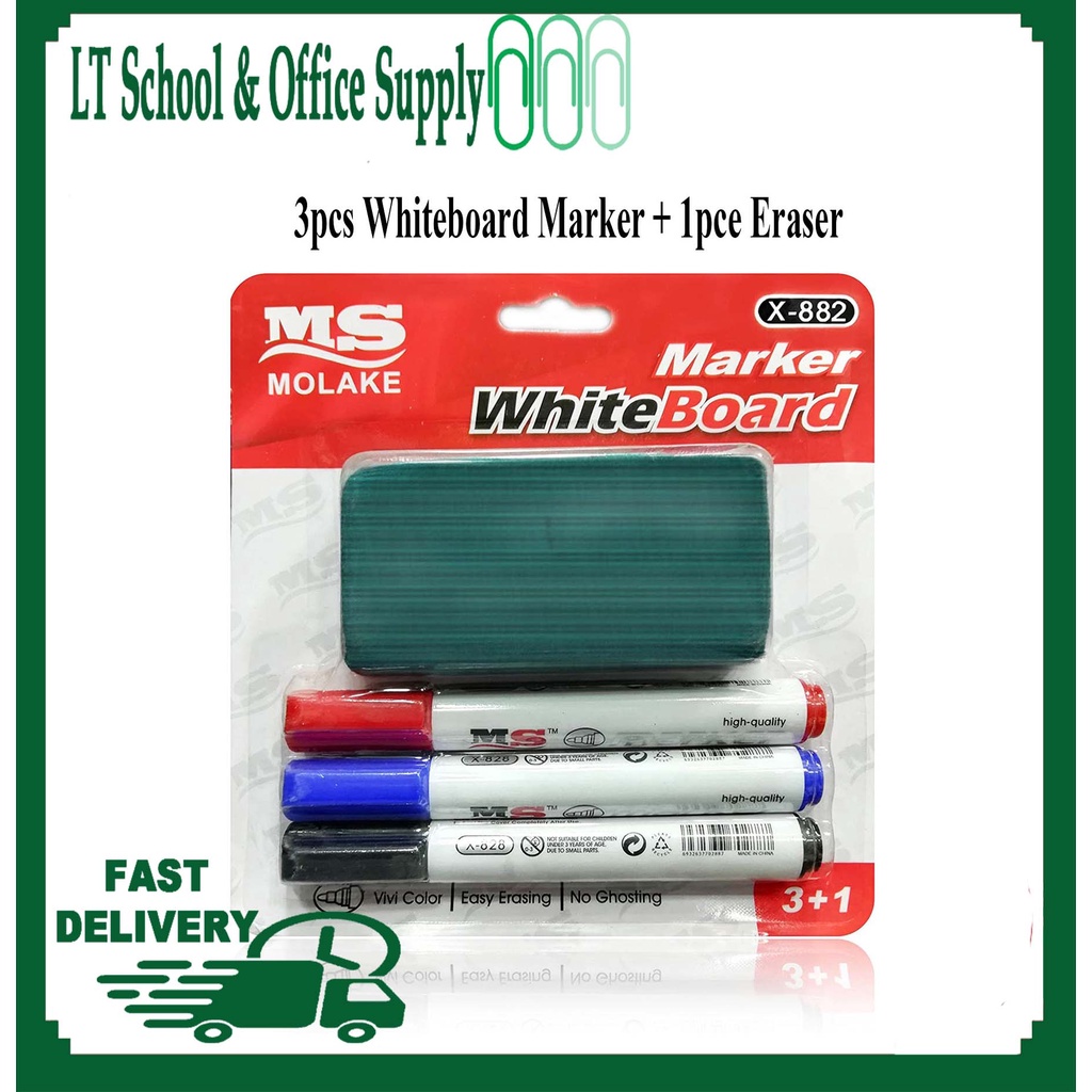 Whiteboard marker with eraser set Shopee Philippines