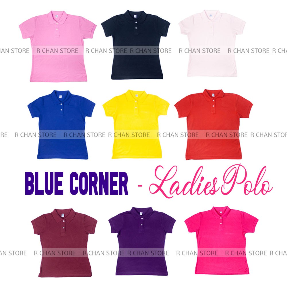 blue corner polo shirt size