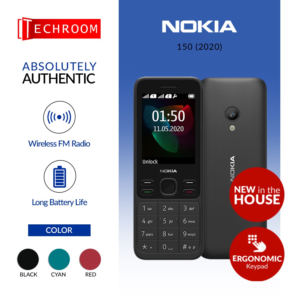 NEW NOKIA 150 (2020) TA-1235 Dual Sim | Wireless FM Radio | VGA Camera ...