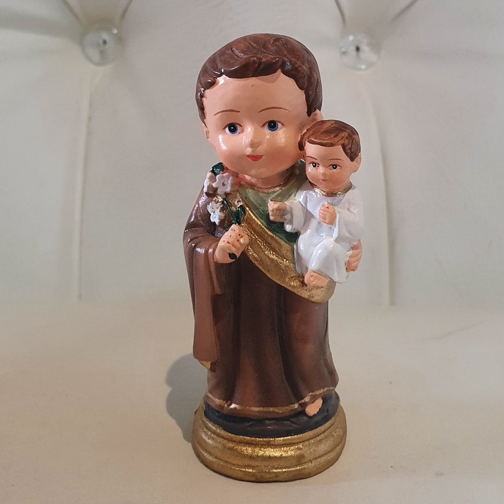 Bambini Chibi Mini Saint Joseph with Child Jesus Statue with Base (St ...